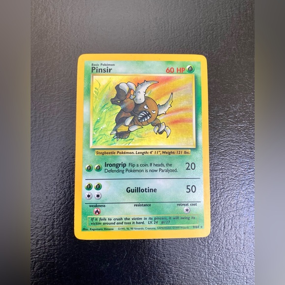 Pokemon Toys Pokemon Card Pinsir 964 Error Card Missing Symbol